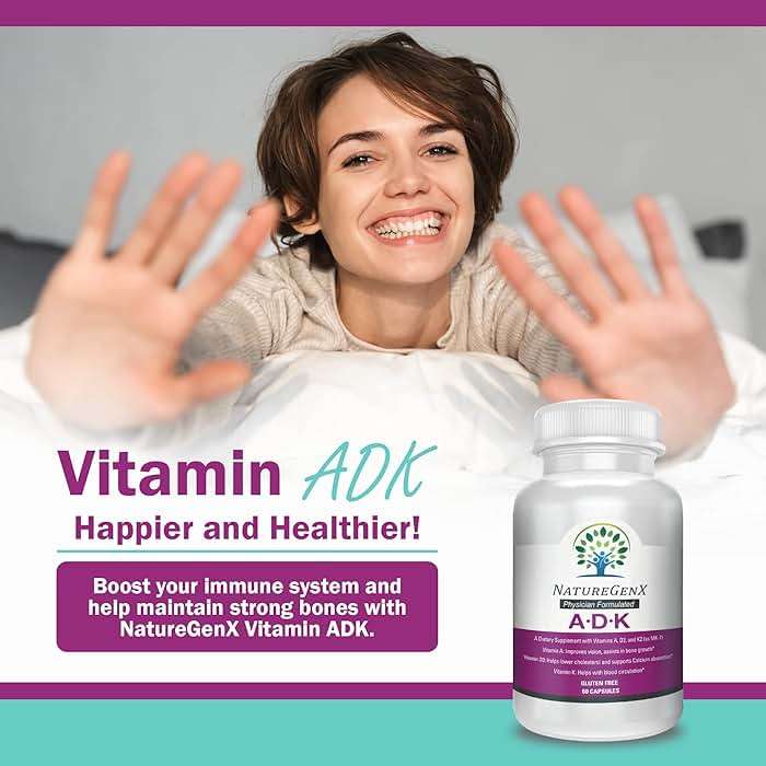 NatureGenX ADK Vitamin Supplement – Vitamins A, D3 & K2 MK-7 for Bone Health & Calcium Absorption – Gluten-Free, Non-GMO, Soy-Free – 60 Capsules (2-Month Supply) - Image 5