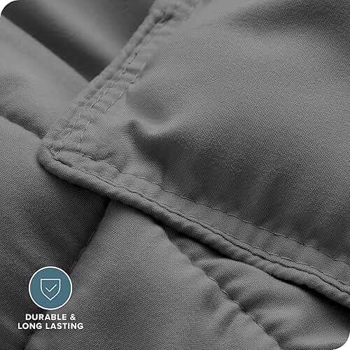 Bare Home Comforter Set - Queen Size - Ultra-Soft - Goose Down Alternative - Premium 1800 Series - All Season Warmth (Queen, Grey) - Image 5