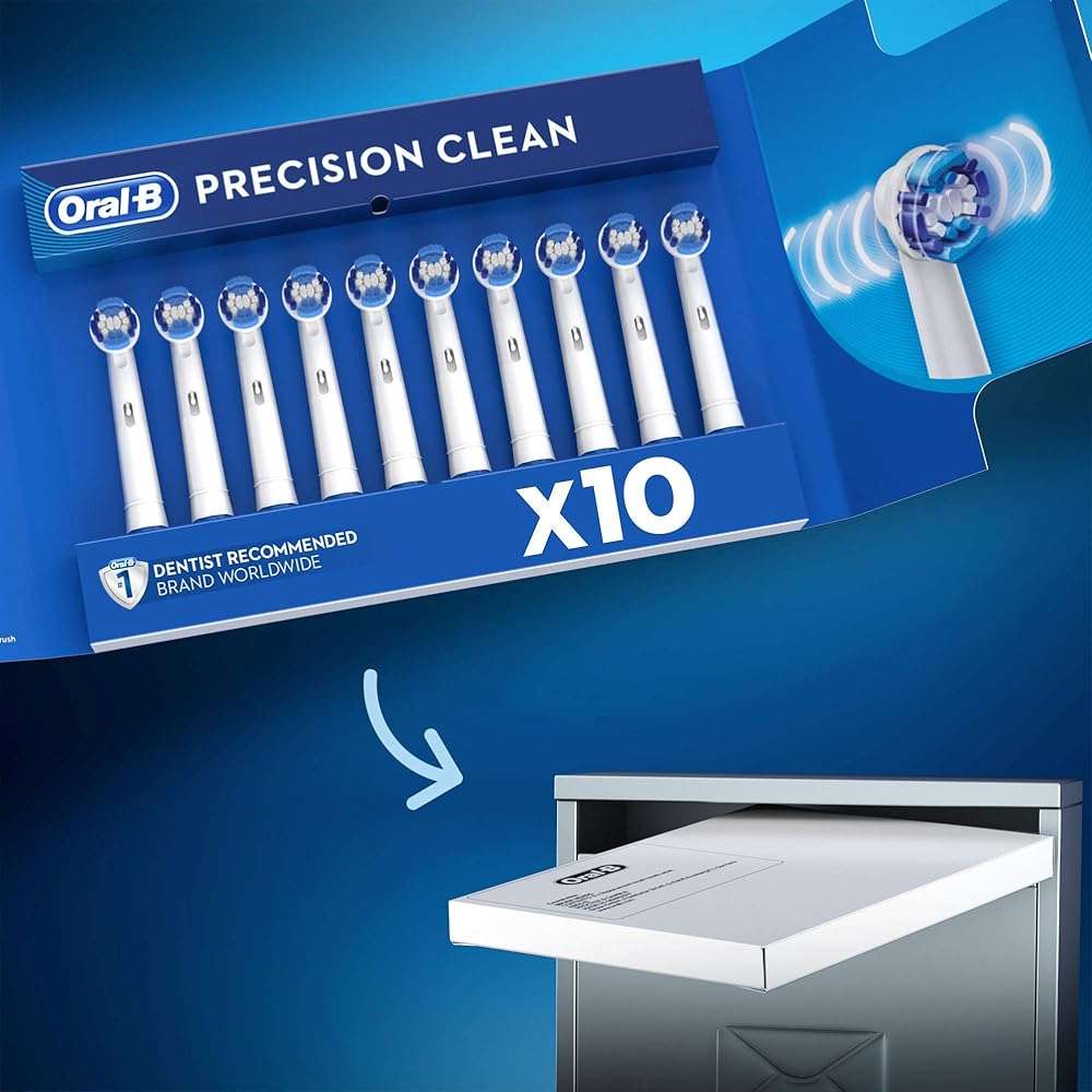 Oral-B Precision Clean Replacement Toothbrush Heads, Pack of 10 – Compatible with Oral-B Electric Toothbrush Handles - Image 2