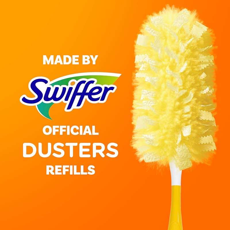 Swiffer Dusters Refill for Cleaning, Feather & Microfiber Duster Disposable Alternative, For Dusting Furniture, Blinds, Ceiling Fans, Walls, Helps Remove Allergens, Heavy Duty, Unscented, 11ct - Image 2