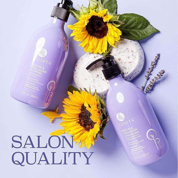 Luseta Biotin Shampoo and Conditioner for Hair - Thickening Shampoo for Thinning Hair- Infused with Argan Oil to Damaged Dry Hair - Sulfate Free Paraben Free-2 x 16.9 fl oz - Image 2