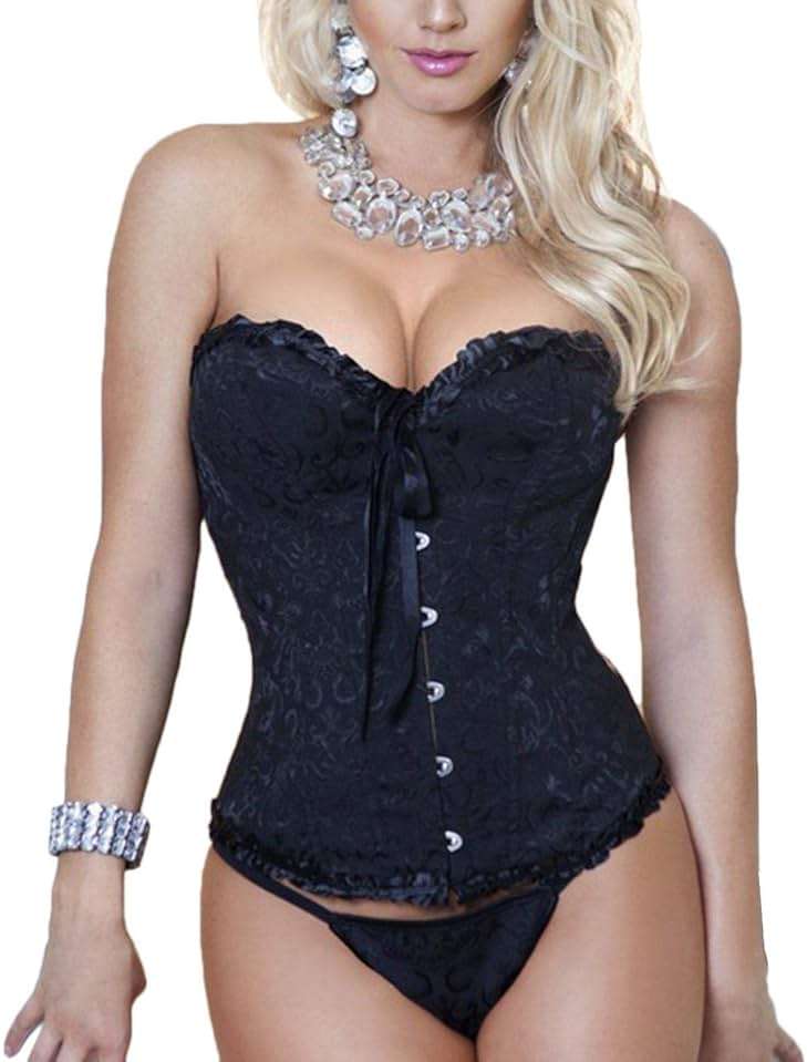 EVAbaby Women Sexy Floral Boned Corset Overbust Body Shaper Bustier - Image 2