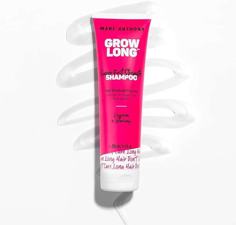 Marc Anthony Strengthening Biotin Shampoo, Grow Long Anti-Frizz, Anti-Breakage & Nourishing Formula For Split Ends - Vitamin E, Caffeine & Ginseng for Dry & Damaged Hair - Image 5