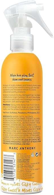 Marc Anthony Leave-In Conditioner Spray, Coconut Oil & Shea Butter - Anti-Frizz Biotin Hair Detangler Spray to Moisturize for Softer Smoother Hair - Sulfate Free Styling Product - Image 2