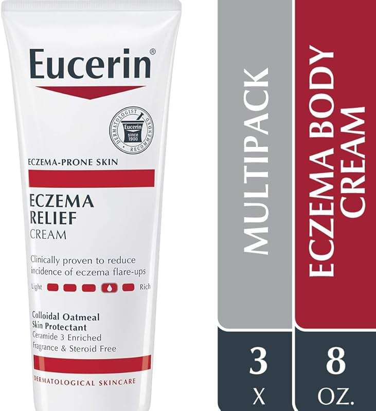 Eucerin Eczema Relief Body Cream, Colloidal Oatmeal Enriched, Steroid Free Eczema Cream, 8 OZ Tube, Pack of 3 - Image 4