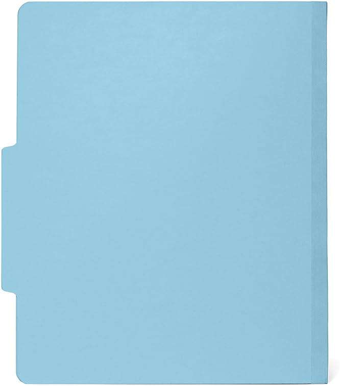 10 Blue Classification Folders - 2 Divider - 2 Inch Expansions - Durable 2 Prongs Designed to Organize Standard Medical Files, Law Client and Office Files - Letter Size, Light Blue, 10 Pack - Image 4