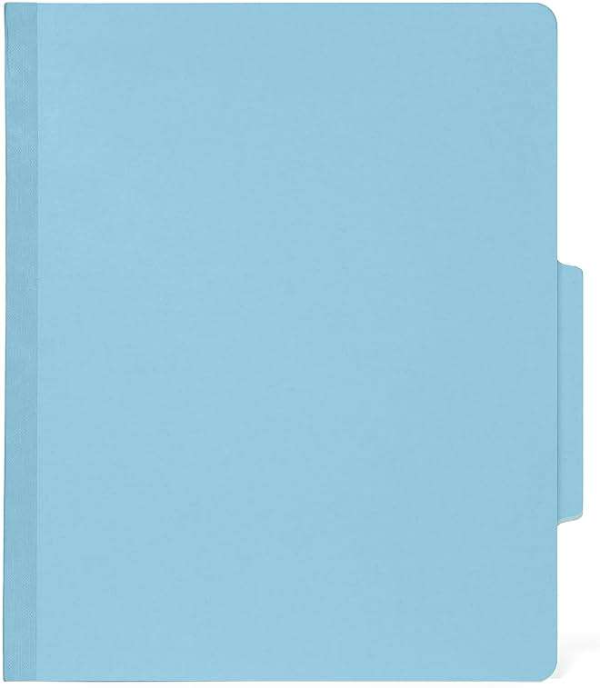 10 Blue Classification Folders - 2 Divider - 2 Inch Expansions - Durable 2 Prongs Designed to Organize Standard Medical Files, Law Client and Office Files - Letter Size, Light Blue, 10 Pack - Image 5