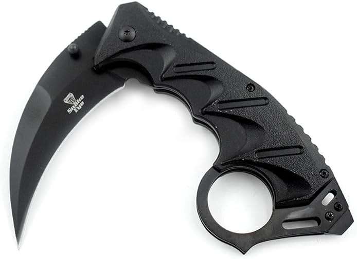 Snake Eye Tactical Everyday Carry Assist Style Folding Pocket Knife EDC (Black) - Image 3