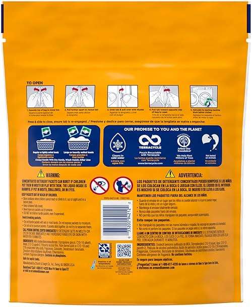 ARM & HAMMER Plus OxiClean Stain Fighters: 5-in-1 Laundry Detergent Power Paks, Laundry Stain Remover, Attacks 100 Plus Stains, Fresh Scent, 42 Count - Image 13