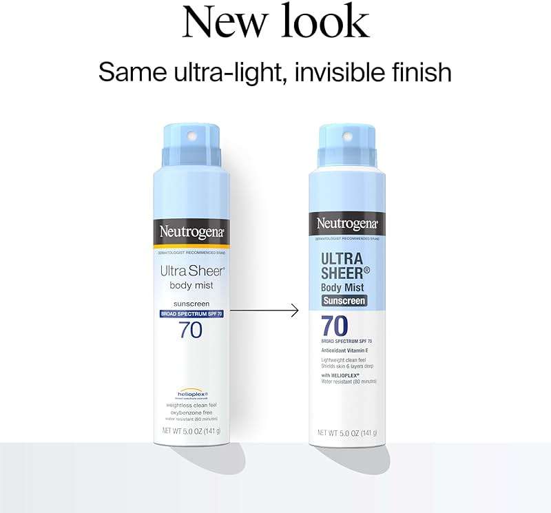 Neutrogena Ultra Sheer Dry Touch Sunscreen Spray SPF 70 Broad Spectrum UVA UVB Protection Lightweight Water Resistant up to 80 Minutes Oil PABA Oxybenzone Free, 3-pack of 5 oz - Image 3