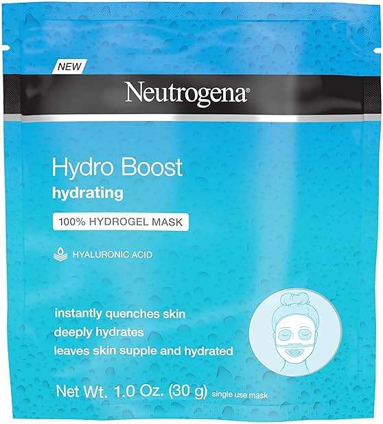Neutrogena Hydro Boost Hydrating Face Mask 100% Hydrogel Sheet Moisturizing Instantly Quench Dry Skin Gentle Noncomedogenic Skin Care Mask, 12 pack of 1 oz - Image 9