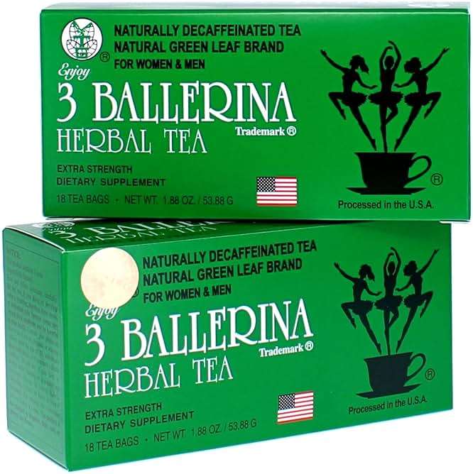 3 Ballerina Herbal Tea Drink Extra Strength Herbal, 18 Count (Pack of 2) - Image 1