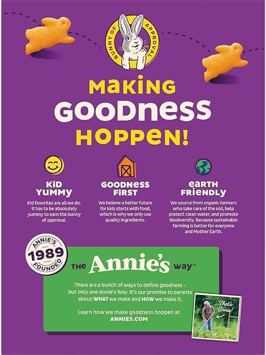 Annie's Organic Cheddar Bunnies Original Baked Snack Crackers, 11.25 oz - Image 4