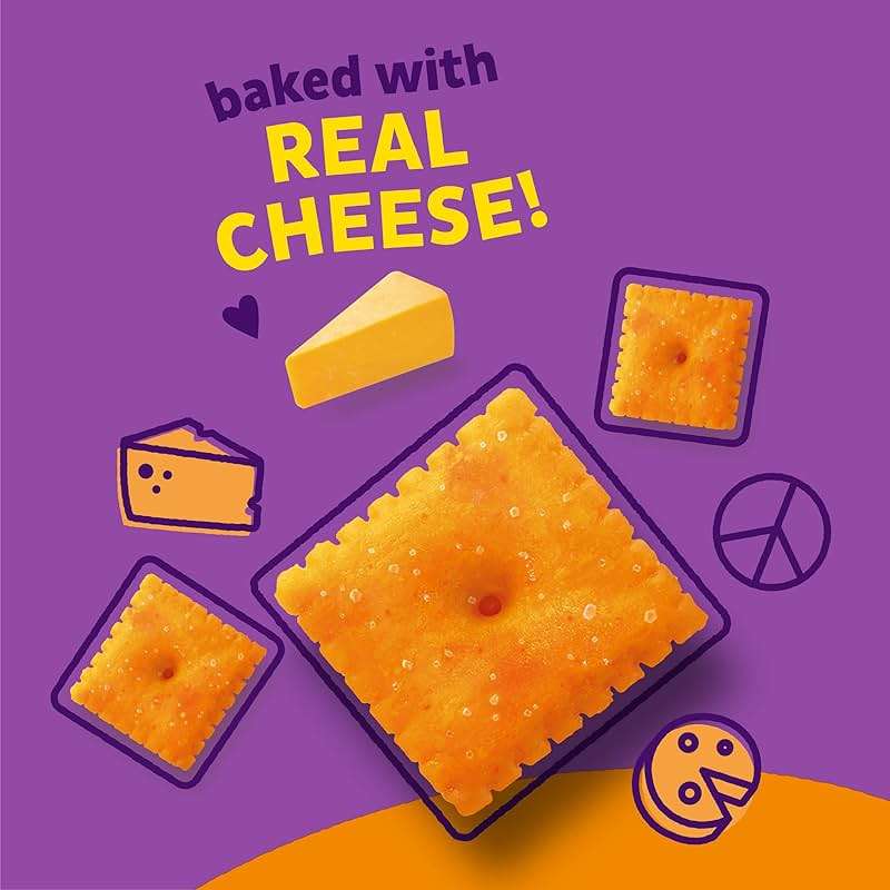 Annie's Organic Original Cheddar Squares Baked Snack Crackers, Made with Real Cheese, 11.25 oz - Image 4