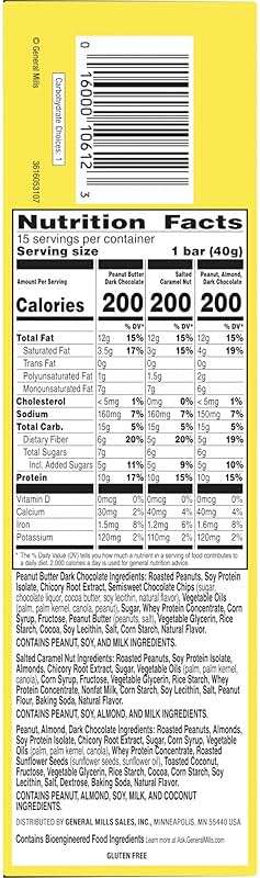 Nature Valley Protein Bars Variety Pack, Gluten Free Chewy Granola Snack Bars, 10g Protein, Peanut Butter Dark Chocolate, Salted Caramel Nut, Peanut Almond Dark Chocolate, 15 Count, 21.3 oz Box - Image 9