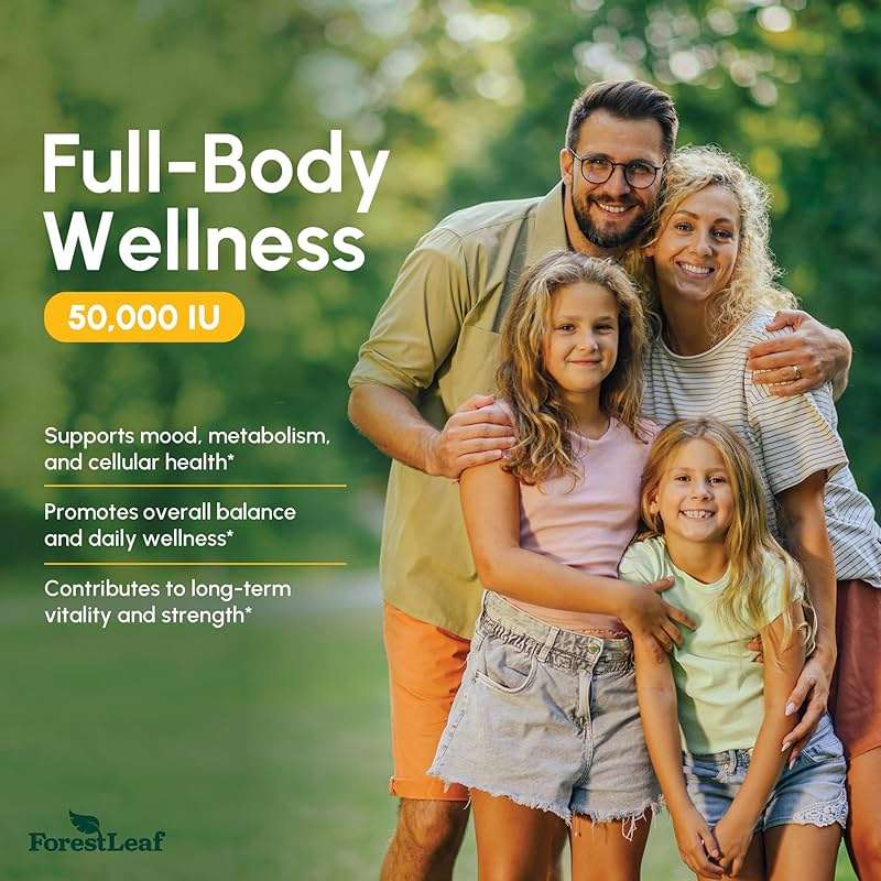 ForestLeaf Vitamin D3 50,000 IU | VIT D - Kosher VIT D3 Vitamin D Supplement for Women and Men | Bone Health, Teeth, Immune Support | Weekly Dose, 2-Year Supply, 120 Caps - Image 6