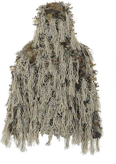 AUSCAMOTEK Ghillie Suit for Hunting Dry Grass Brown Ideal for Hunting in Winter and Autumn - Image 3