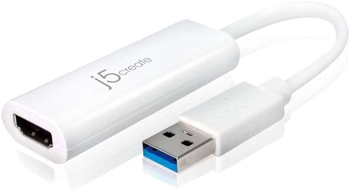 j5create USB to HDMI Multi-Monitor Adapter Supports 1080p 2048 x 1152 @ 32 bits | USB 3.0 with 2.0 Support | Adapter is Compatible with Both Mac & Windows (JUA254) - Image 1