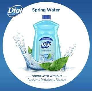 Dial Antibacterial Defense Liquid Hand Soap + Aloe, Spring Water Scent, 52 Fl Oz Hand Soap Refill (Pack of 3), Dermatologist-Tested, Gentle Formula - Image 2