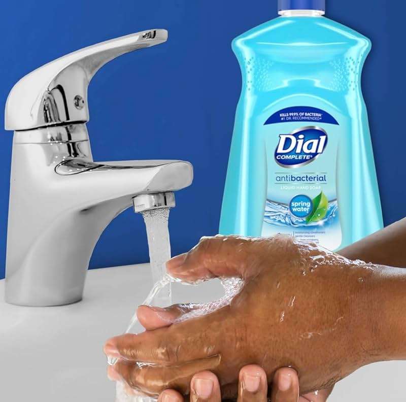 Dial Antibacterial Defense Liquid Hand Soap + Aloe, Spring Water Scent, 52 Fl Oz Hand Soap Refill (Pack of 3), Dermatologist-Tested, Gentle Formula - Image 5