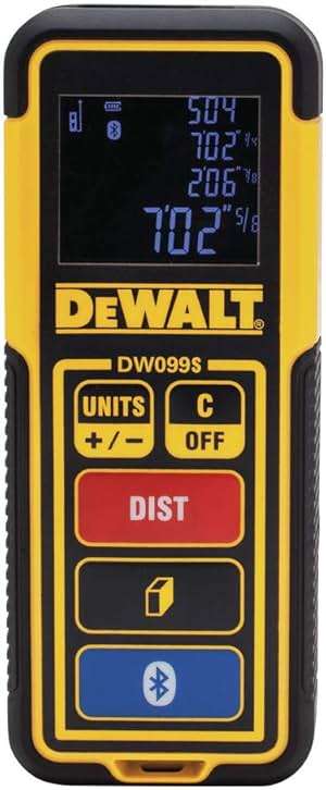 DEWALT Laser Measure Tool/Distance Meter, 100-Feet with Bluetooth (DW099S) - Image 1