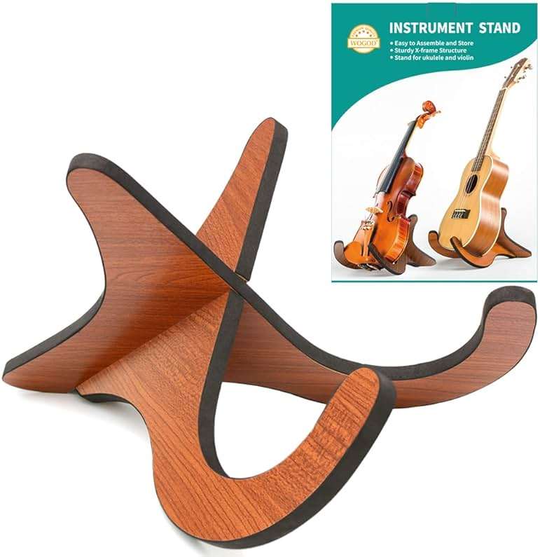 Ukulele Wood Folding Portable Stand for Mandolins and Violins - Image 6