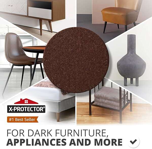 X-PROTECTOR 357 pcs Premium Huge Pack Felt Furniture Pads! Quantity of Furniture Sliders with Many Big Sizes – Your Ideal Floor Protectors. Protect Your Hardwood & Laminate Floor! - Image 2