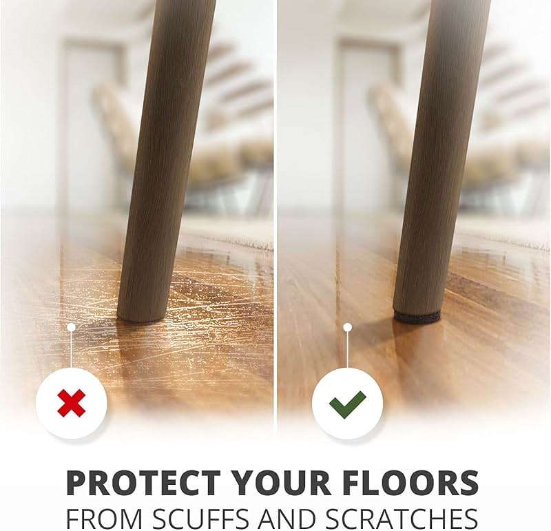 X-PROTECTOR 357 pcs Premium Huge Pack Felt Furniture Pads! Quantity of Furniture Sliders with Many Big Sizes – Your Ideal Floor Protectors. Protect Your Hardwood & Laminate Floor! - Image 3