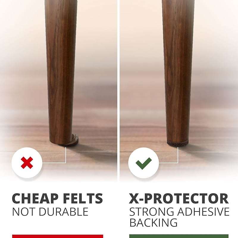 X-PROTECTOR 357 pcs Premium Huge Pack Felt Furniture Pads! Quantity of Furniture Sliders with Many Big Sizes – Your Ideal Floor Protectors. Protect Your Hardwood & Laminate Floor! - Image 4