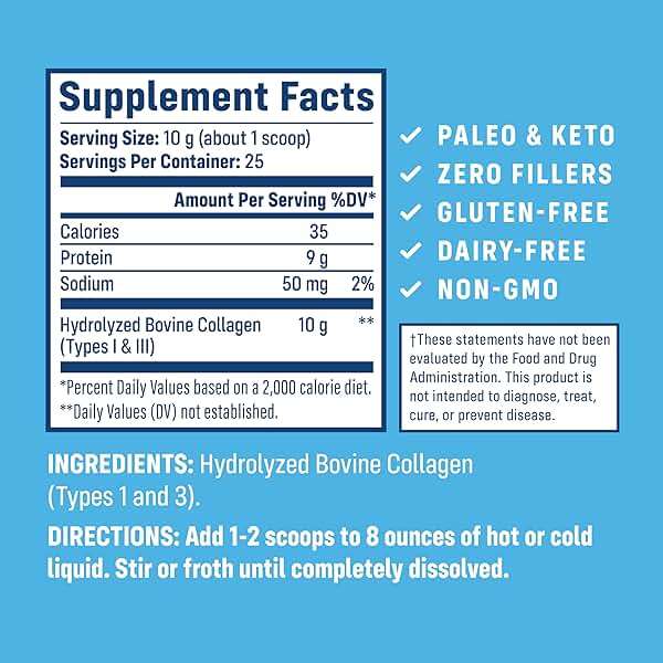 NativePath Collagen Peptides - Hydrolyzed Type 1 & 3 Collagen Powder for Skin, Hair, Nails - 8.8 oz (25 Servings) - Image 2