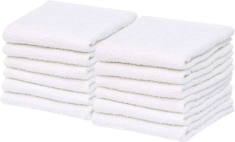 GOLD TEXTILES 120 Pack Economy White Washcloths Set (12x12 inches) - Cotton Blend Commercial Grade Cleaning Rags, Quick Drying & Soft Face Cloths, Fingertip Towels for Bathroom, Spa, Gym, and Kitchen - Image 10