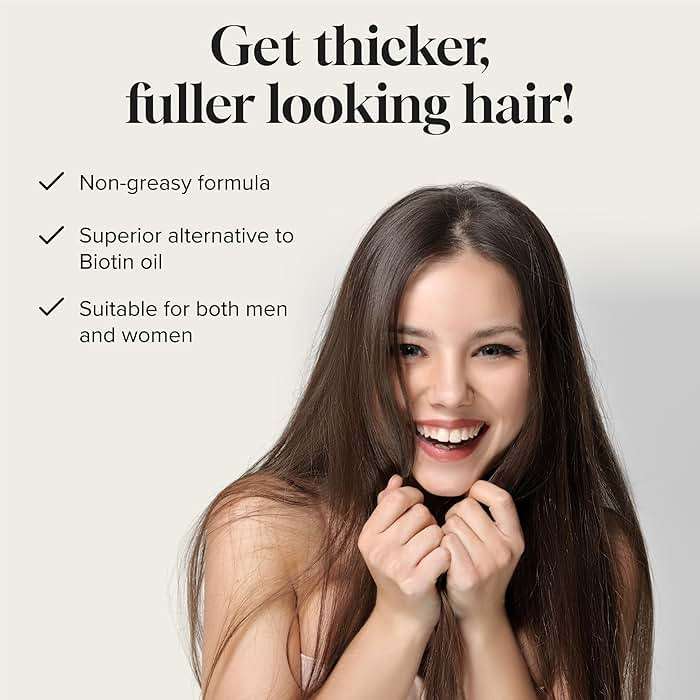 Biotin Hair Growth Serum Advanced Topical Formula To Help Grow Healthy, Strong Hair Suitable for Men and Women of All Hair Types Hair Loss Support By Pureauty Naturals 2 Fl Oz (Pack of 1) - Image 2