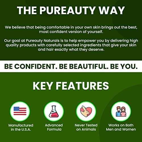Biotin Hair Growth Serum Advanced Topical Formula To Help Grow Healthy, Strong Hair Suitable for Men and Women of All Hair Types Hair Loss Support By Pureauty Naturals 2 Fl Oz (Pack of 1) - Image 9
