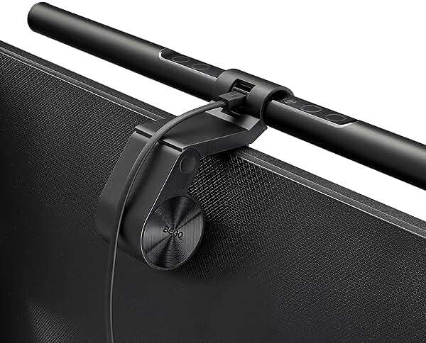 BenQ ScreenBar LED Monitor Light Bar - Auto-dimming, Adjustable Brightness and Color Temperature, No Screen Glare, Space-Saving, Eye-Care USB Monitor Lamp, Black - Image 4