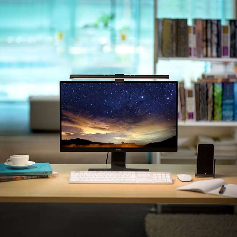 BenQ ScreenBar LED Monitor Light Bar - Auto-dimming, Adjustable Brightness and Color Temperature, No Screen Glare, Space-Saving, Eye-Care USB Monitor Lamp, Black - Image 7