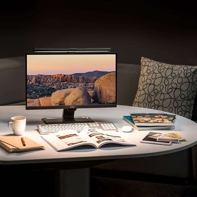BenQ ScreenBar LED Monitor Light Bar - Auto-dimming, Adjustable Brightness and Color Temperature, No Screen Glare, Space-Saving, Eye-Care USB Monitor Lamp, Black - Image 8