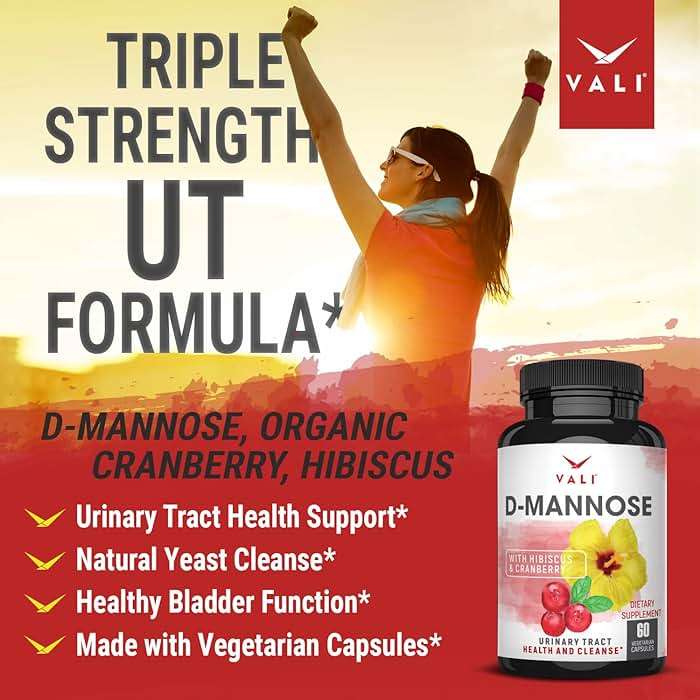 VALI D-Mannose 1000mg Urinary Tract Health Formula. Organic Cranberry Fruit Powder & Hibiscus. Healthy Bladder, Natural Cleanse, Fast Detox Flush, Herbal UT Function Support Pills. 60 Veggie Capsules - Image 6
