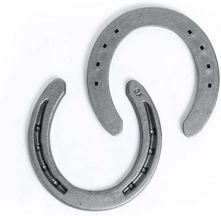 The Heritage Forge Steel Horseshoes Set for Horses, Crafts, Decorations and Backyard Games - Size 0 - R3-F - Sand Blasted 20 Shoes - Image 2