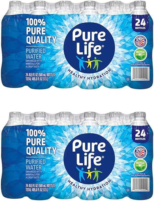 Pure Life Purified Water, 16.9 oz. Bottles, 2 Cases (24 Bottles) - Image 1