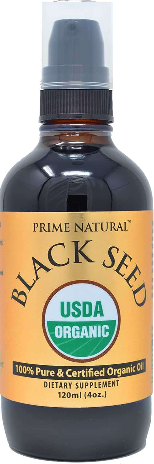 Prime Natural Organic Black Seed Oil 4oz - Cold Pressed Unrefined High Thymoquinone 1.7% USDA Certified - Turkish Origin Potent Nigella Sativa Liquid - Vegan Omega 3 6 9, Antioxidant - Image 7
