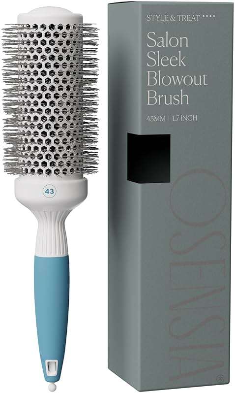 Medium Round Brushing Brush - Ceramic Hair Brush for a Smooth Salon Style Look - Professional Brushing Brush Ideal for All Hair Types - 43 mm - Image 1