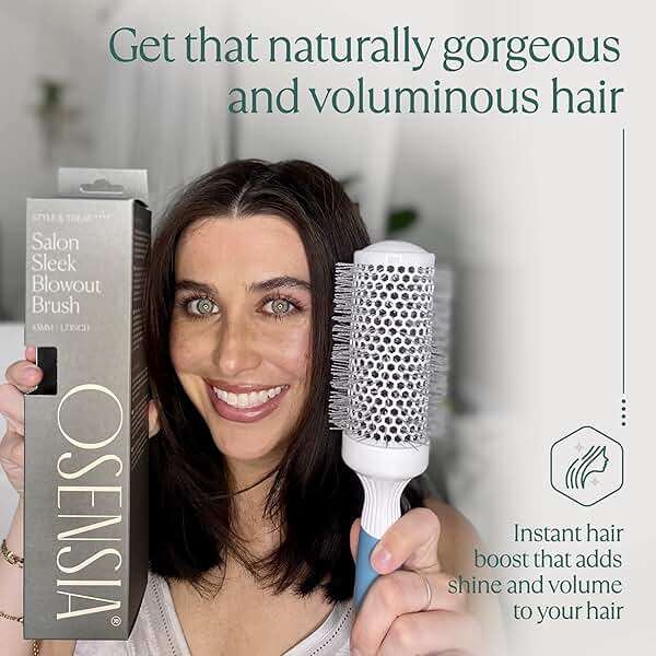 Medium Round Brushing Brush - Ceramic Hair Brush for a Smooth Salon Style Look - Professional Brushing Brush Ideal for All Hair Types - 43 mm - Image 5