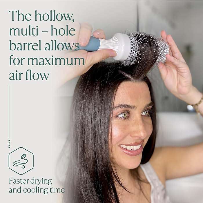 Medium Round Brushing Brush - Ceramic Hair Brush for a Smooth Salon Style Look - Professional Brushing Brush Ideal for All Hair Types - 43 mm - Image 6