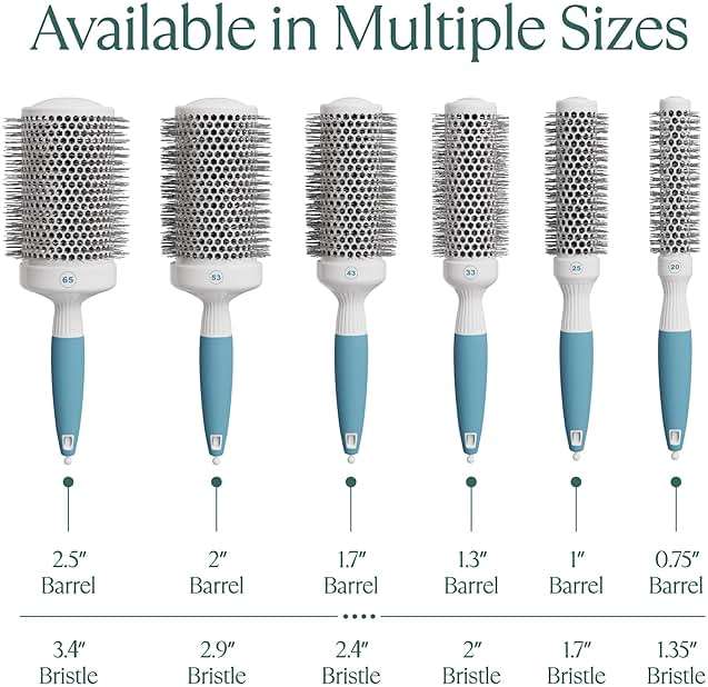 Medium Round Brushing Brush - Ceramic Hair Brush for a Smooth Salon Style Look - Professional Brushing Brush Ideal for All Hair Types - 43 mm - Image 7