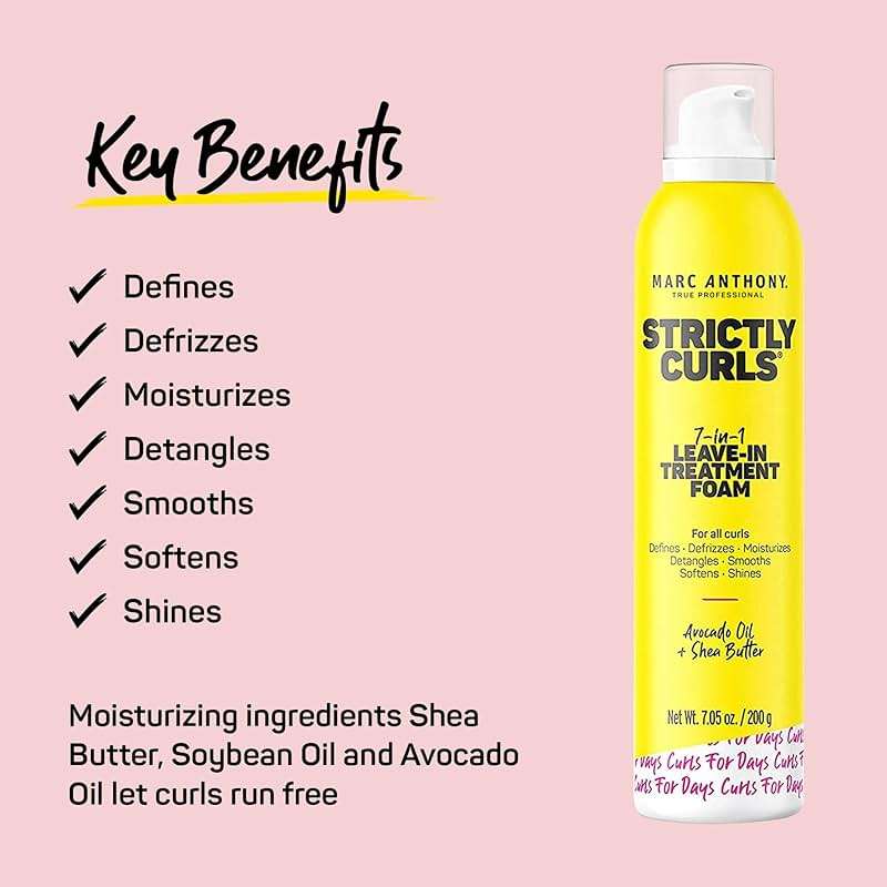 Marc Anthony True Professional Strictly Curls Perfect Curl 7-In-1 Leave In Treatment Foam, 7.05 Ounce (Packaging May Vary) - Image 3
