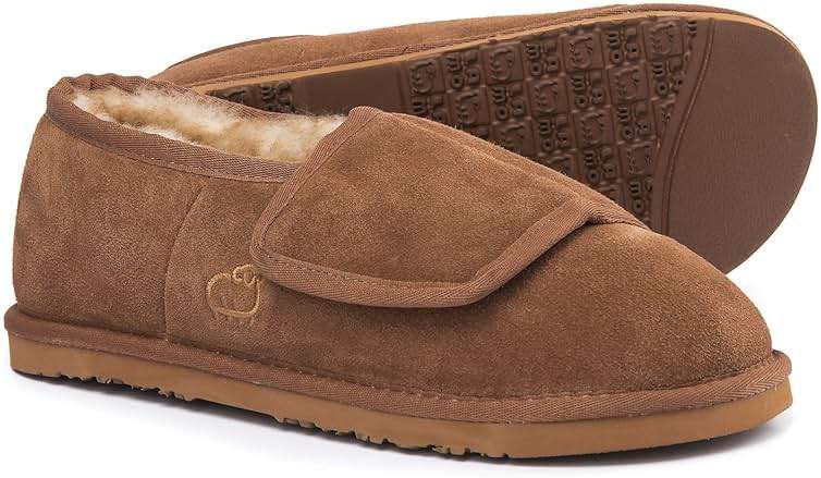 Lamo Sheepskin Bootie Wrap Slipper Chestnut - XX-Large (W11-12) Wide - Image 1