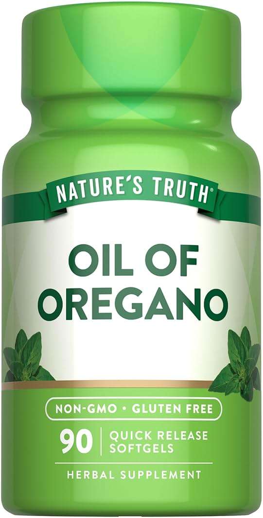 Nature's Truth Oregano Oil Softgels | 90 Pills | Contains Carvacrol | Non-GMO & Gluten Free Supplement - Image 1