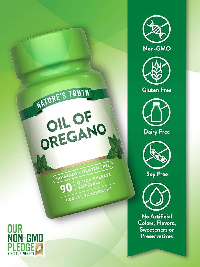 Nature's Truth Oregano Oil Softgels | 90 Pills | Contains Carvacrol | Non-GMO & Gluten Free Supplement - Image 3