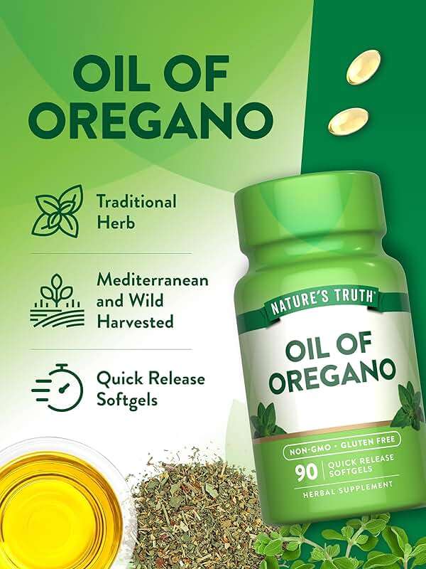 Nature's Truth Oregano Oil Softgels | 90 Pills | Contains Carvacrol | Non-GMO & Gluten Free Supplement - Image 5