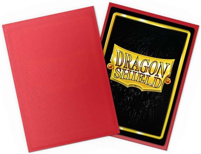 Dragon Shield | Standard Size Card Matte Sleeves | 100 CT - Smooth & Tough Premium TCG Sleeves | Compatible with Pokemon, Flesh & Blood, One Piece & Magic the Gathering | Crimson - Matte - Image 3